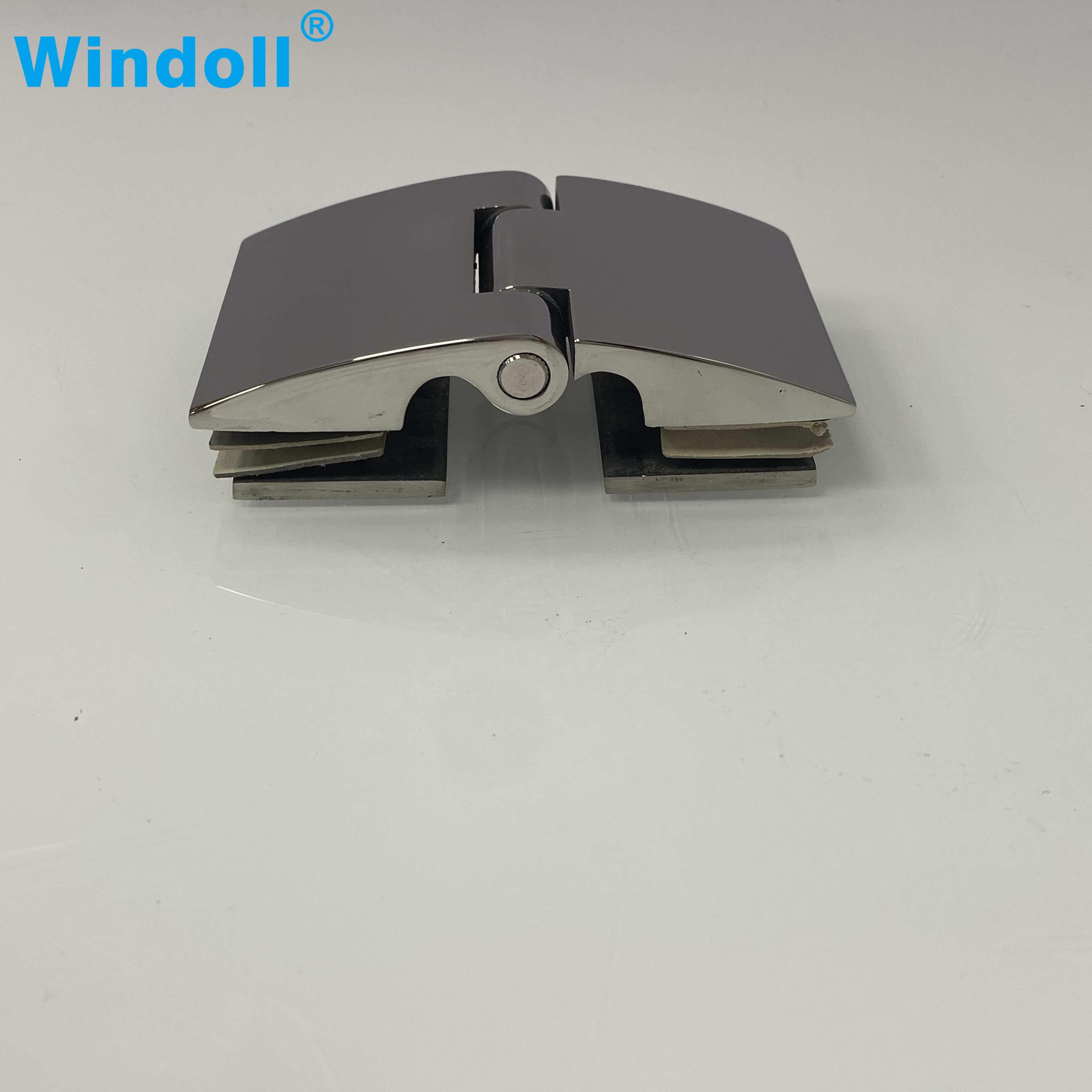 Simple Stainless Steel Frameless Shower Room Hinge Precision Cast Glass Door Clip Waterproof Bilateral Bathroom Accessory Direct