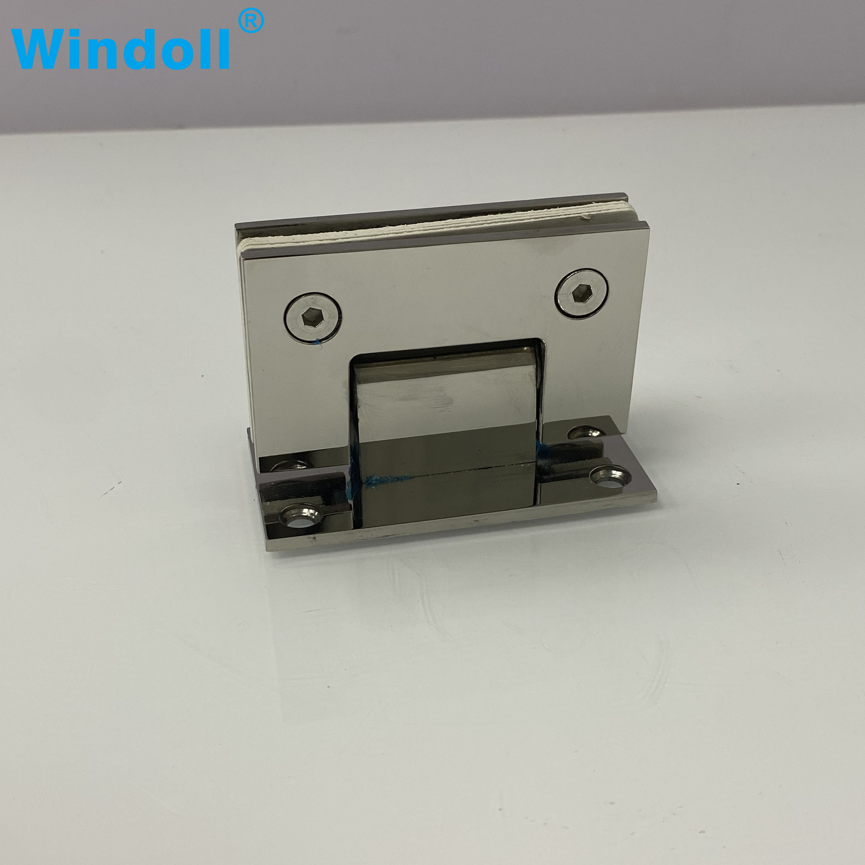 Square 90 Degree Glass to Wall Mounted Frameless Glass Door Pivot Screen Shower Hinge