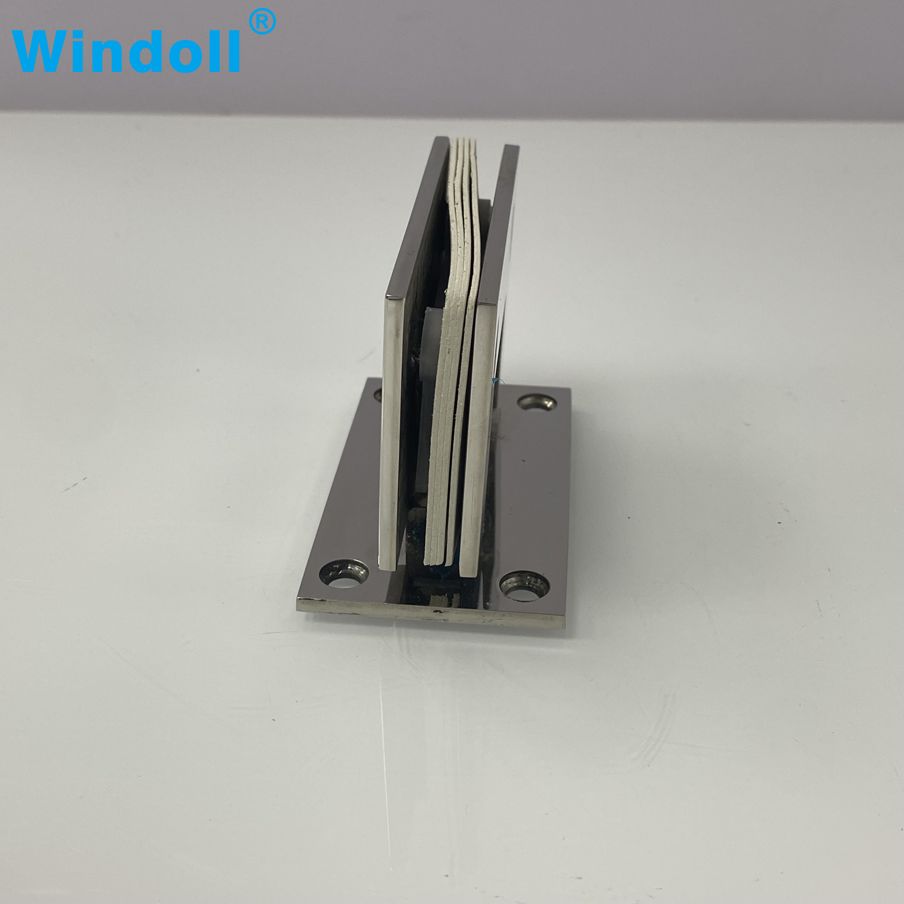 Square 90 Degree Glass to Wall Mounted Frameless Glass Door Pivot Screen Shower Hinge