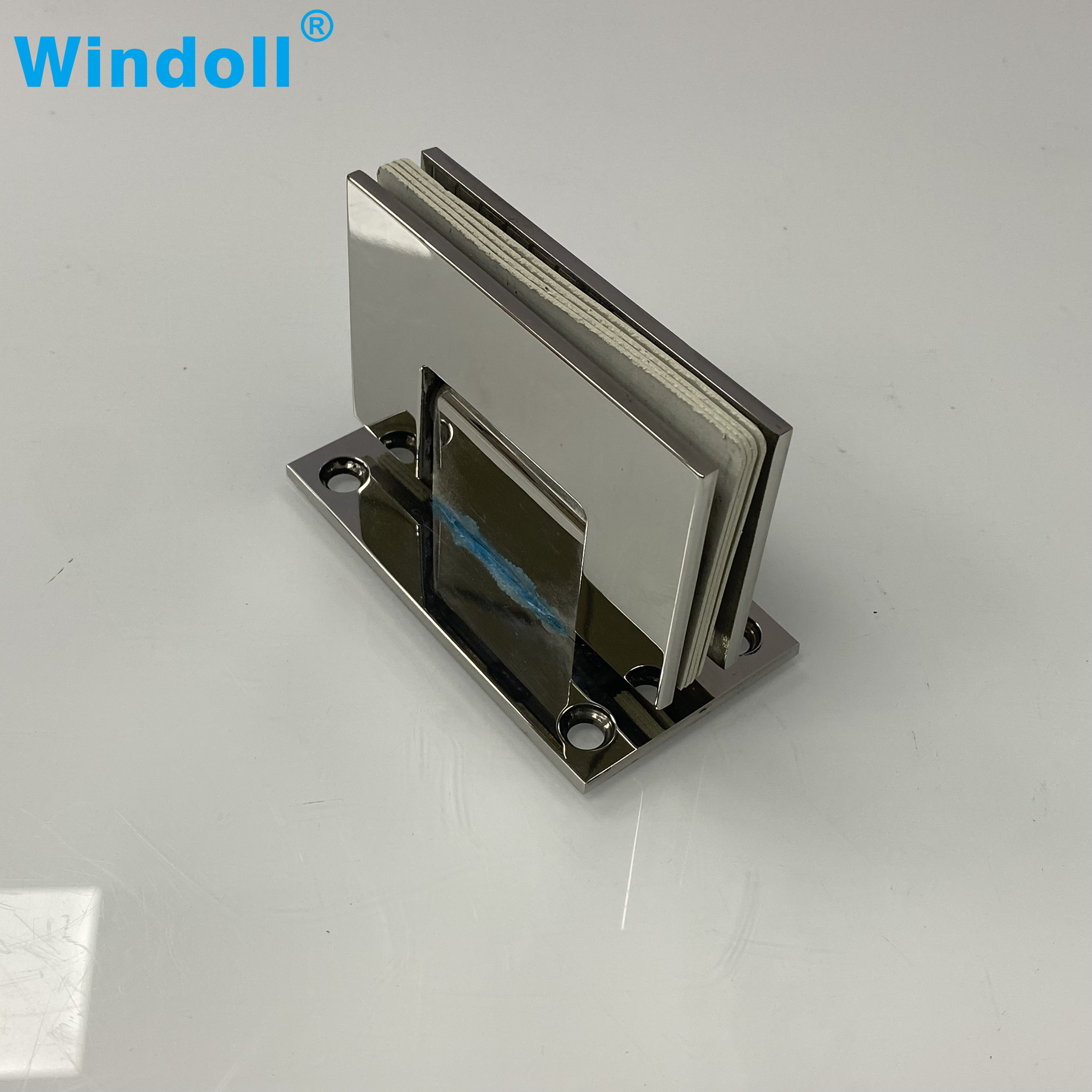 Square 90 Degree Glass to Wall Mounted Frameless Glass Door Pivot Screen Shower Hinge
