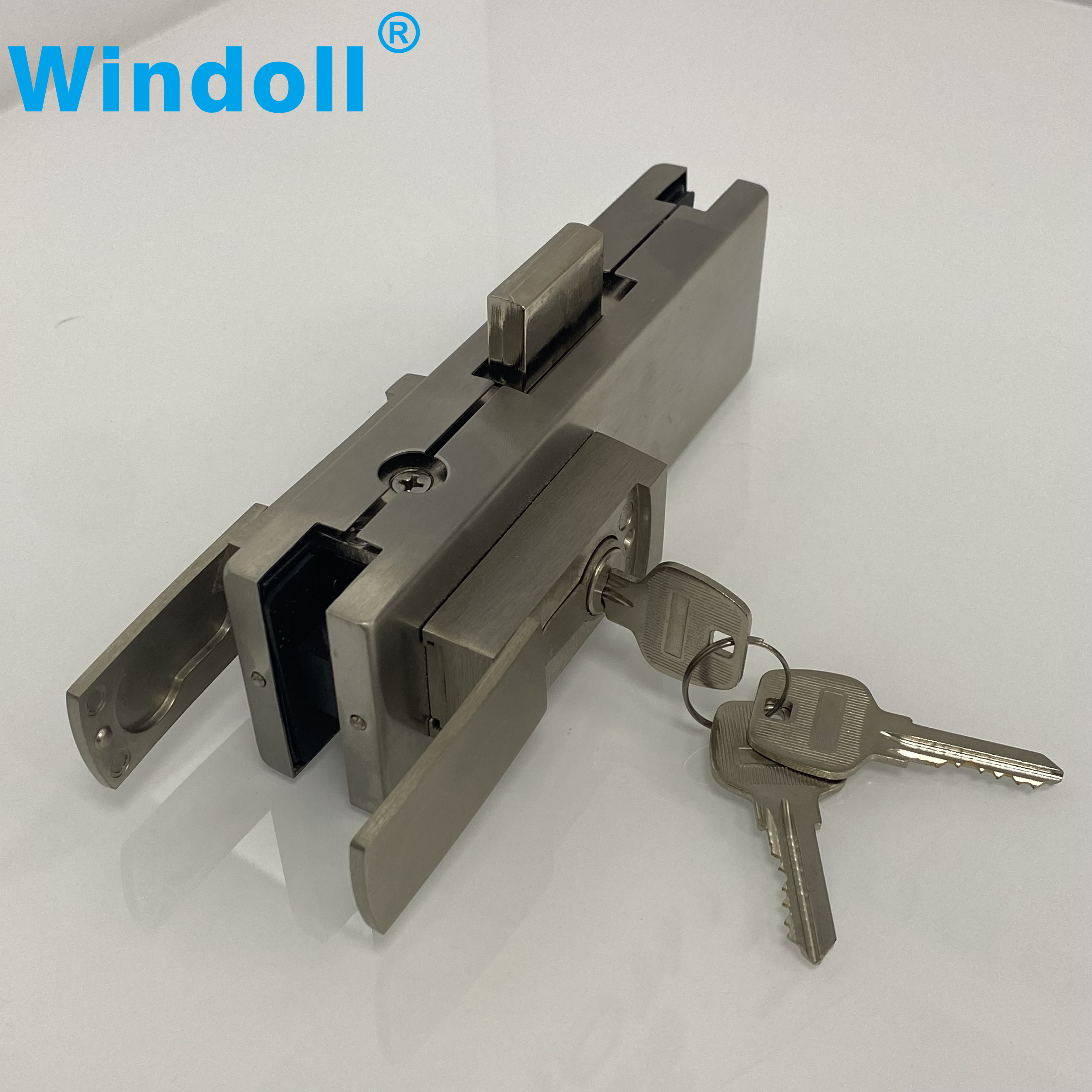 Heavy Duty Glass Door Patch Lock Fittings Stainless Steel Locks For Door Accessories