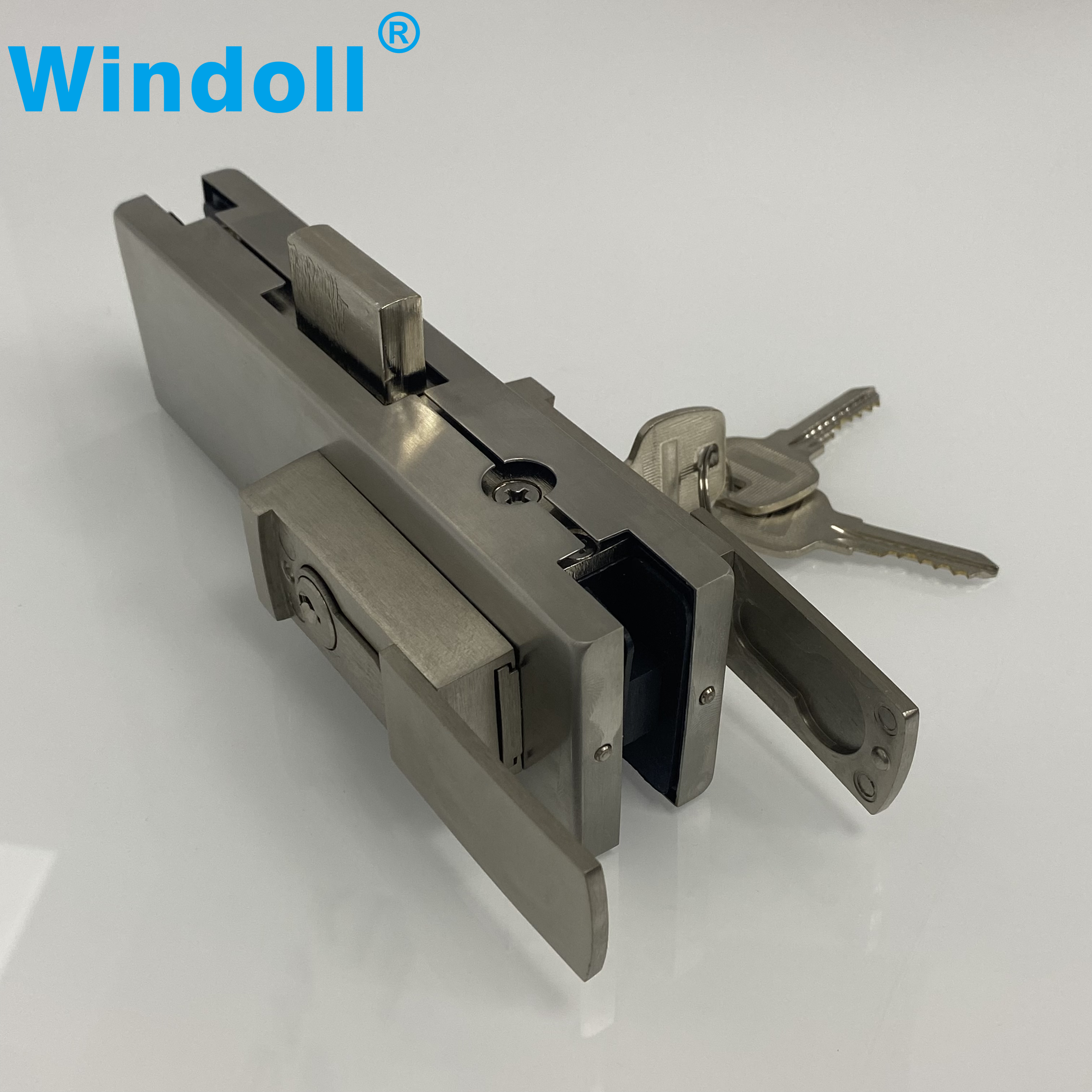 Heavy Duty Glass Door Patch Lock Fittings Stainless Steel Locks For Door Accessories
