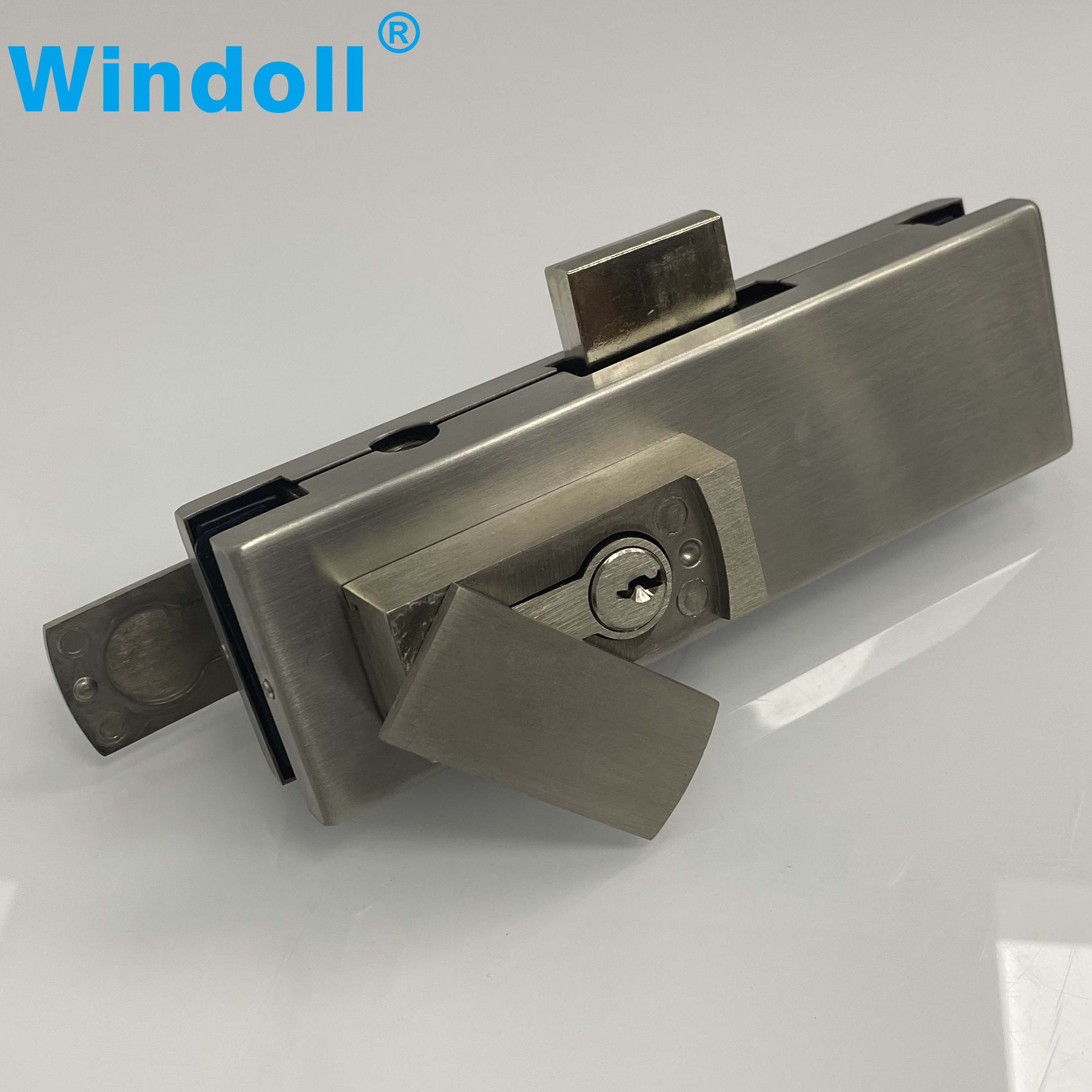 Heavy Duty Glass Door Patch Lock Fittings Stainless Steel Locks For Door Accessories
