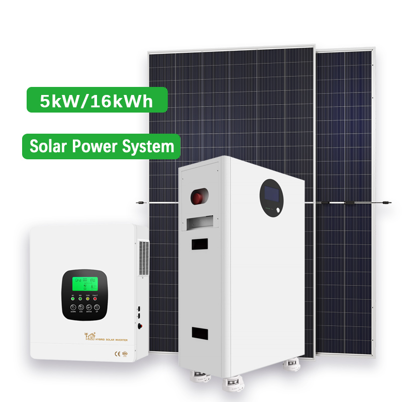 Kit de batterie LiFePO4 hybride 16 kW avec système solaire 16 kW et batterie 51,2 V