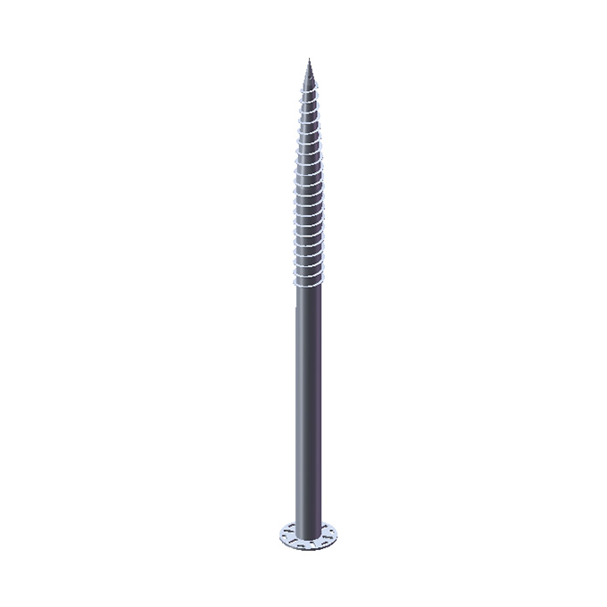 Q235 Steel Hot-dip Galvanized Ground Screw | Angels Solar