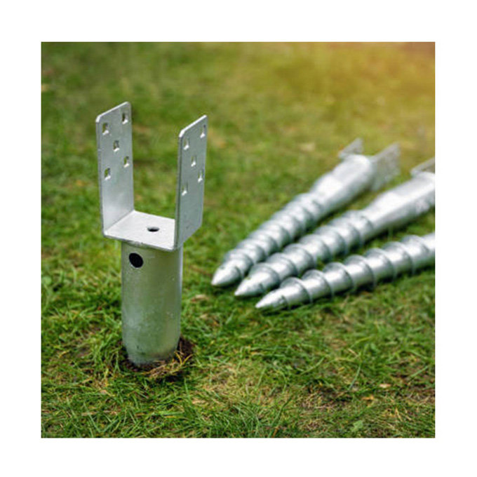 U Type Galvanized Ground Screw Anchor