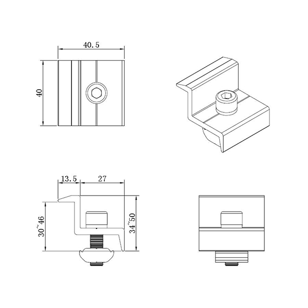 Solar Module End Clamp Mount | Angels Solar