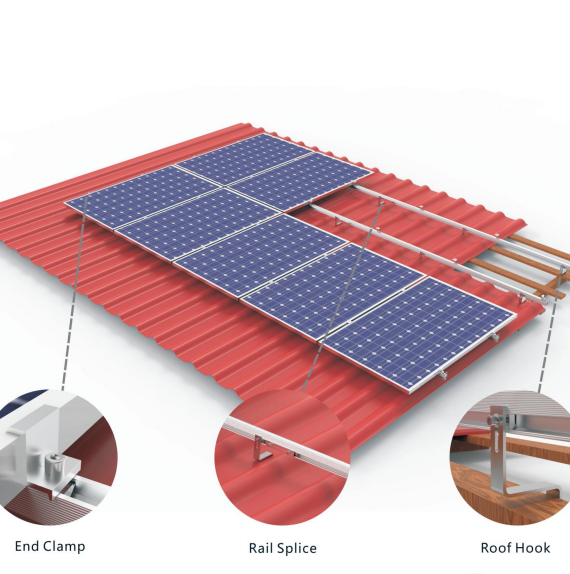 Penetrating Tile Roof Solar Mounting System