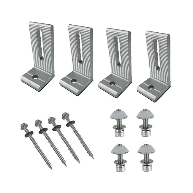 Anodized Finish Solar Panel Bracket Accessories for Metal Rooftop