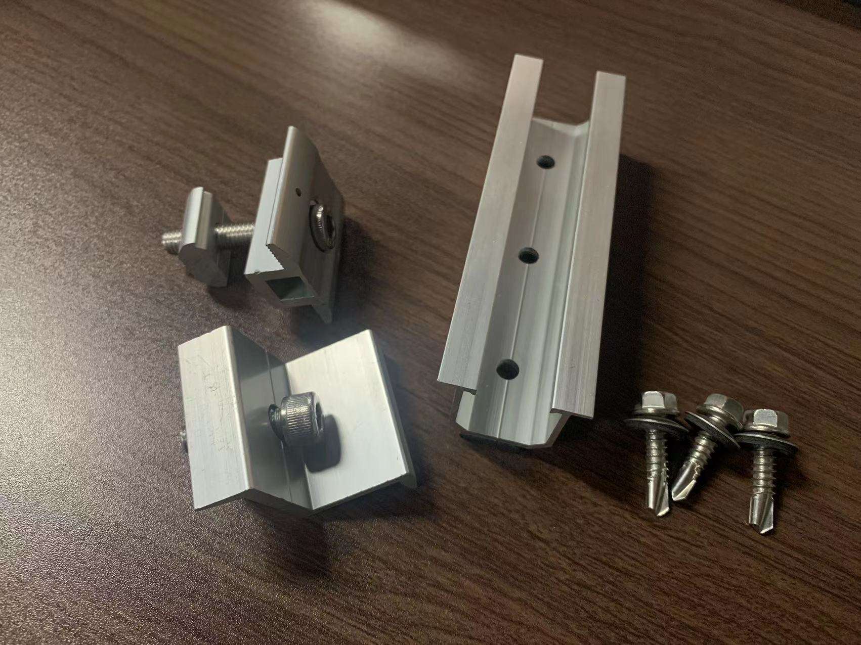 Solar MINI Rail Aluminum Metal Roof Solar Panel Roof Mounting