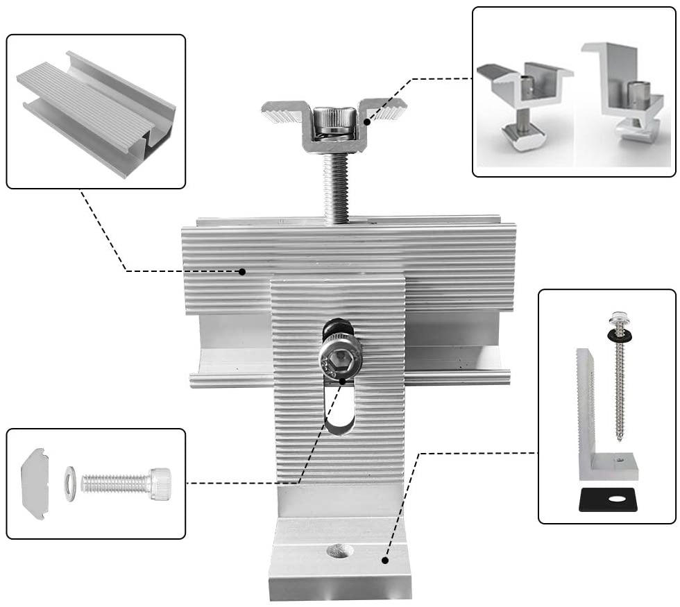 Metal Roof Solar Panel Roof Mounting System for Residential / Commercial Use