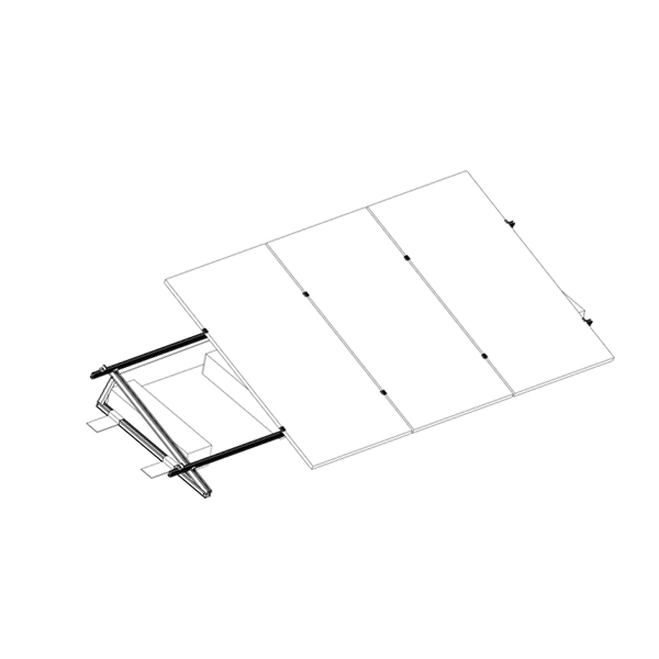 Triangle Flat Roof Kit Rack Ballasted Mount