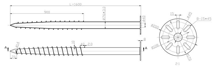 screw anchor for ground
