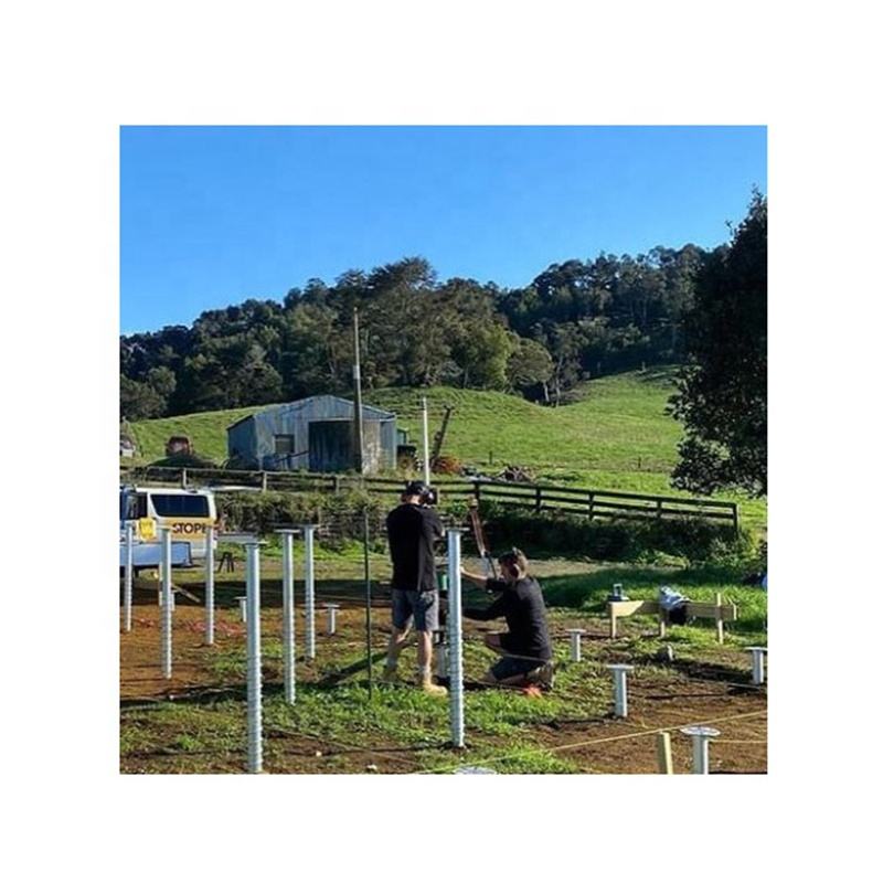 Tornillo de anclaje helicoidal para cimientos de casas, anclaje de poste de acero en pulgadas