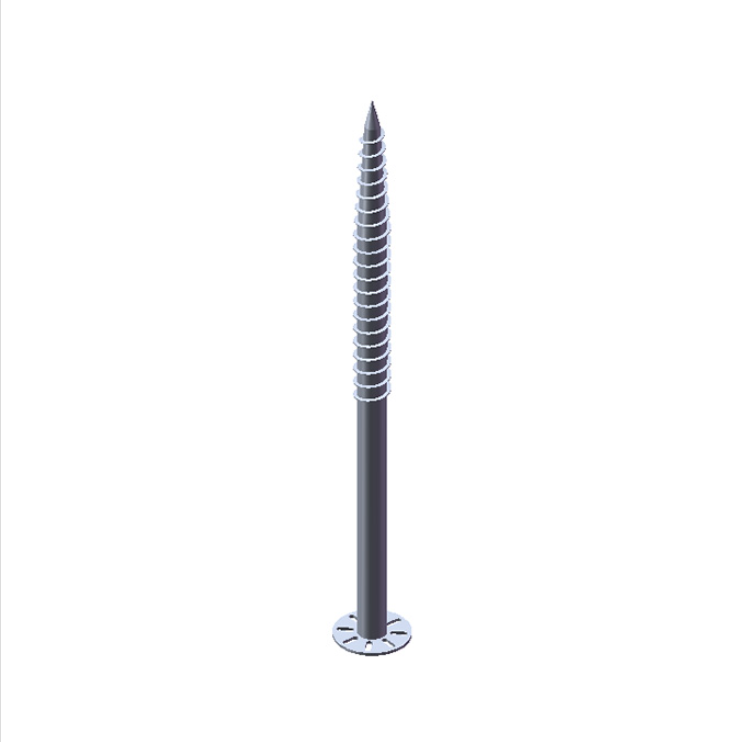 برغي أرضي مجلفن بالغمس الساخن من الفولاذ Q235 لنظام الطاقة الشمسية