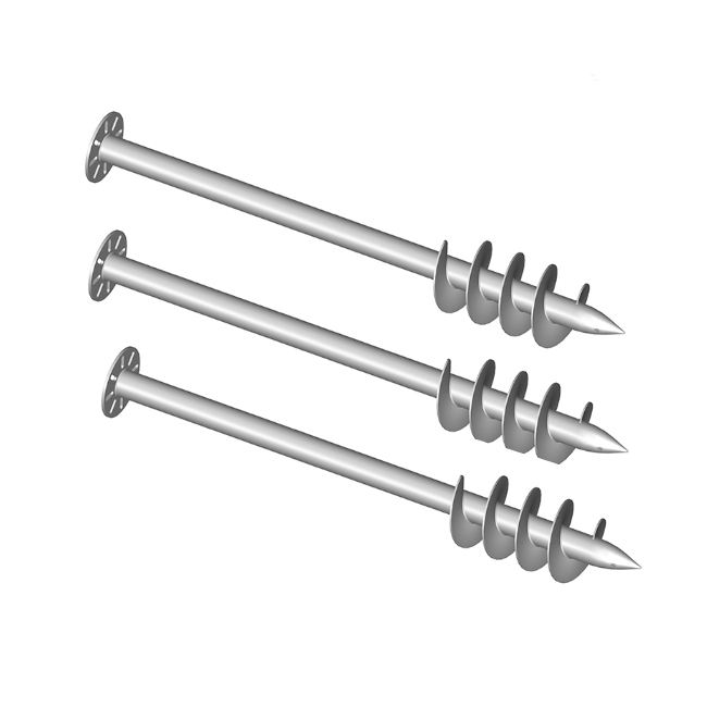 Q235鋼製亜鉛メッキ地上スクリュー100kWアルミ製ソーラーパネル設置構造システム（スクリューベース付き）