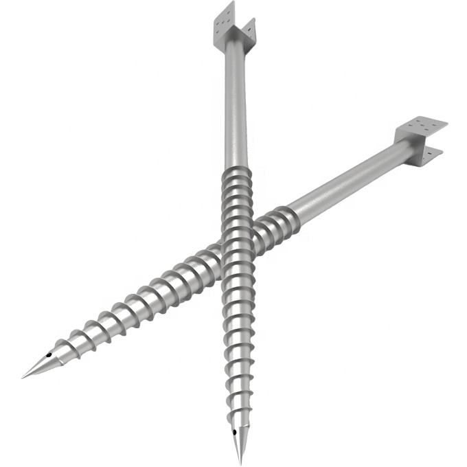 太陽光パネル用地中スクリュー杭 簡単に設置できるポールアンカー工事基礎