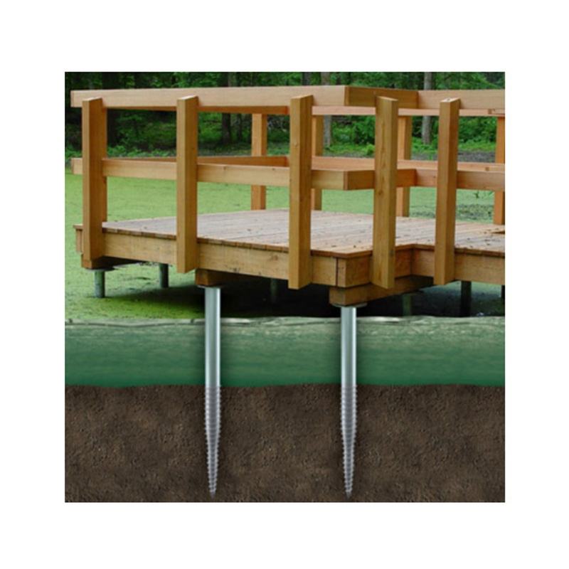 Pilar de tornillo de tierra, anclaje de poste fácil de instalar, cimentación para paneles solares