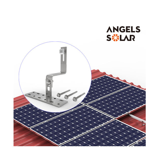 エンジェルス中国サプライヤー太陽光発電屋根タイルソーラールーフマウントシステム調整可能なソーラールーフフック