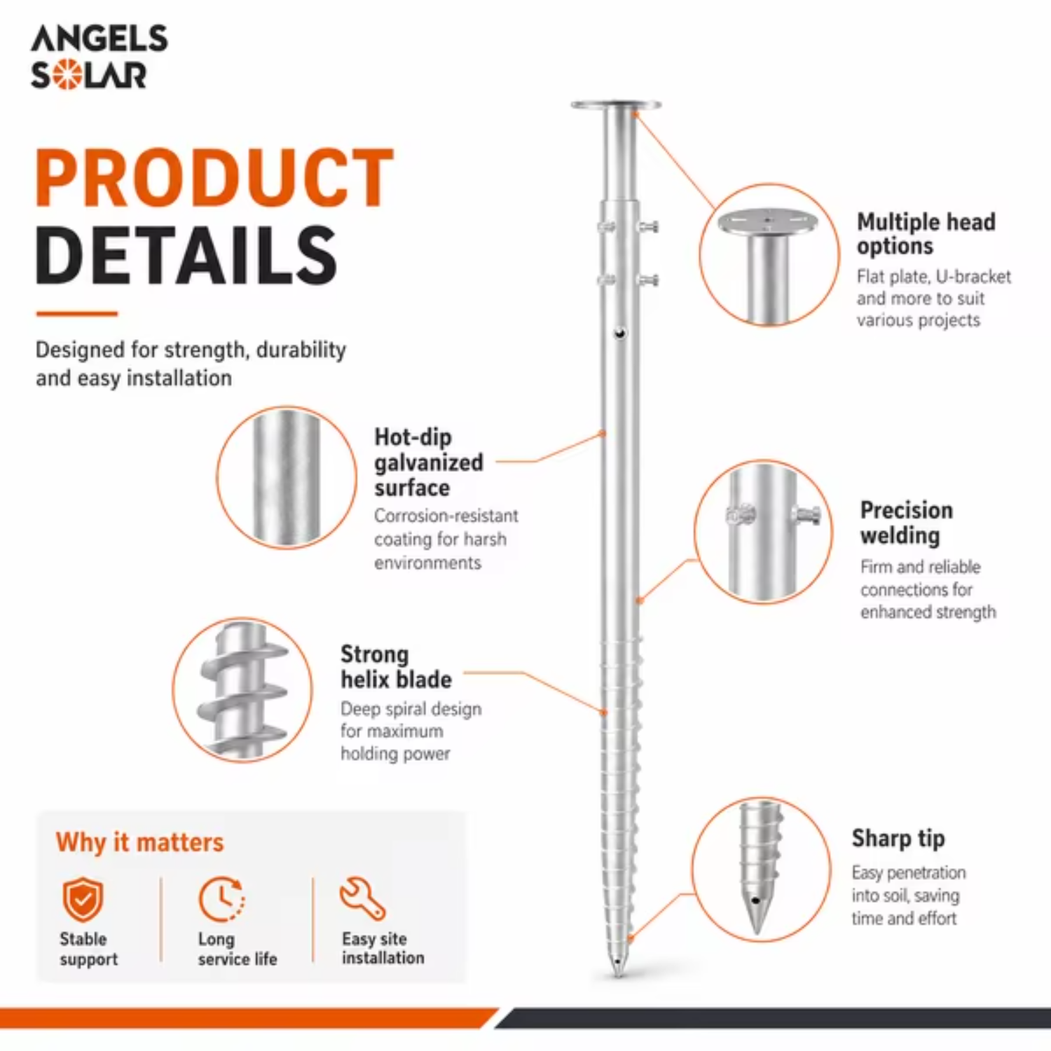 solar panel ground screws