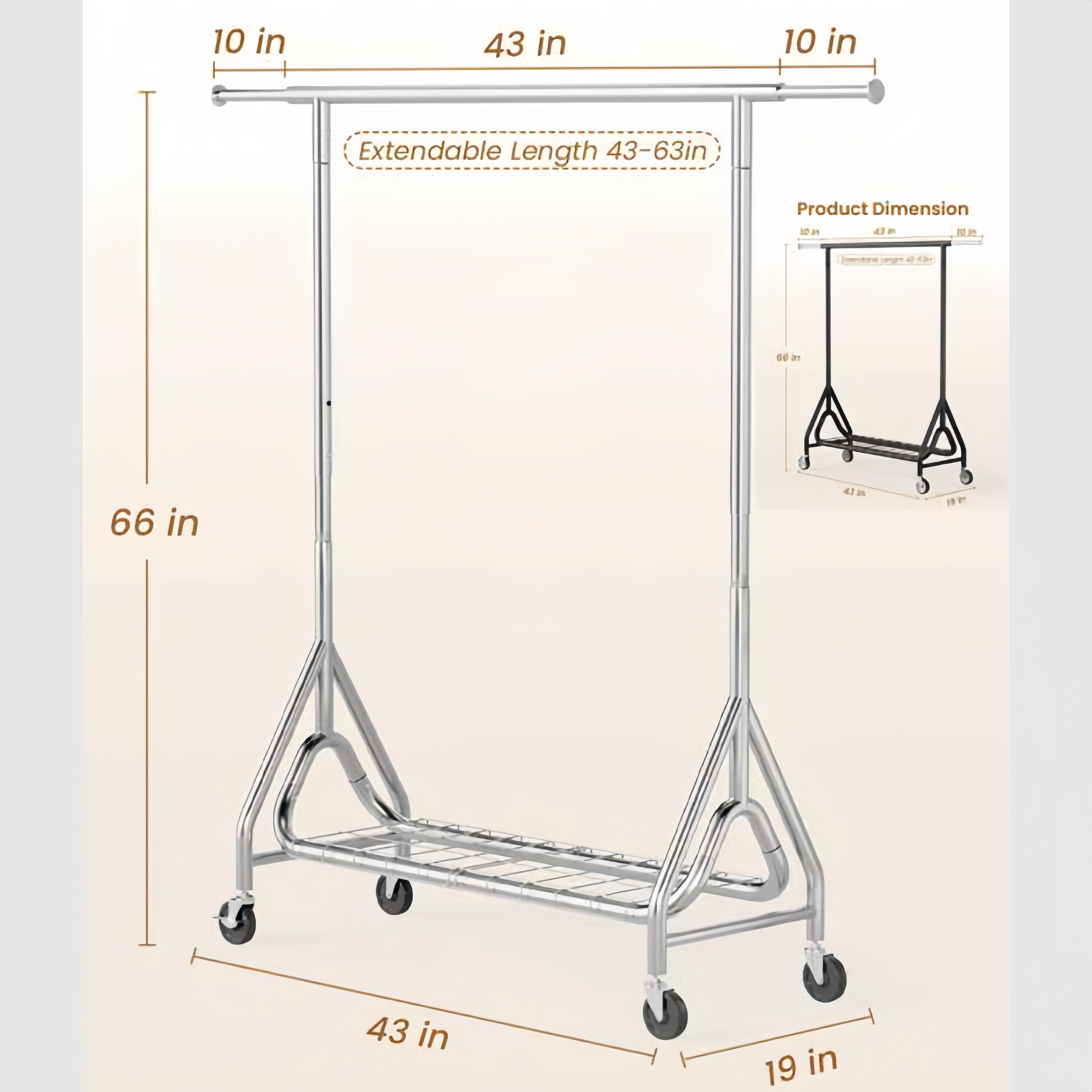Rolling Clothing Rack With Storage Shelf Rolling Clothing Rack With Storage Shelf