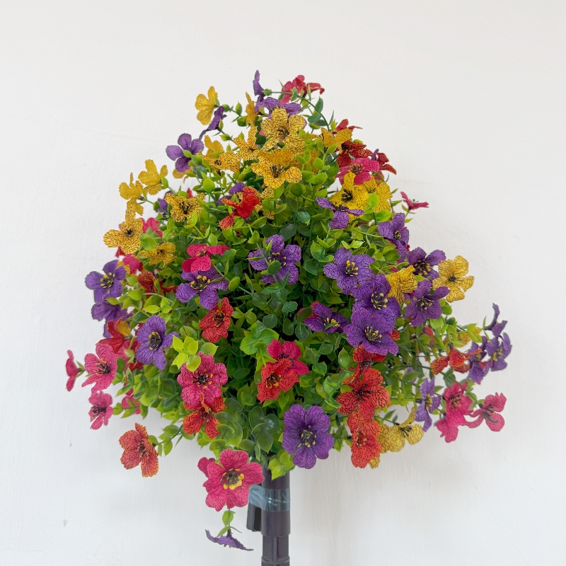 Artificial Eucalyptus Violet Flowers