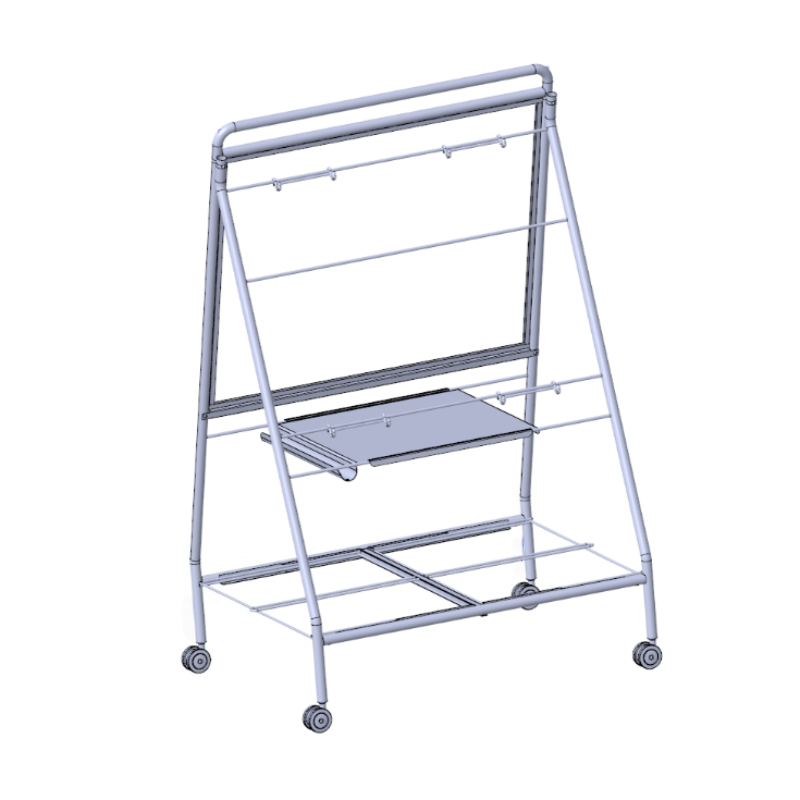 Mobile Whiteboard Stand With Tray Mobile Whiteboard Stand With Tray