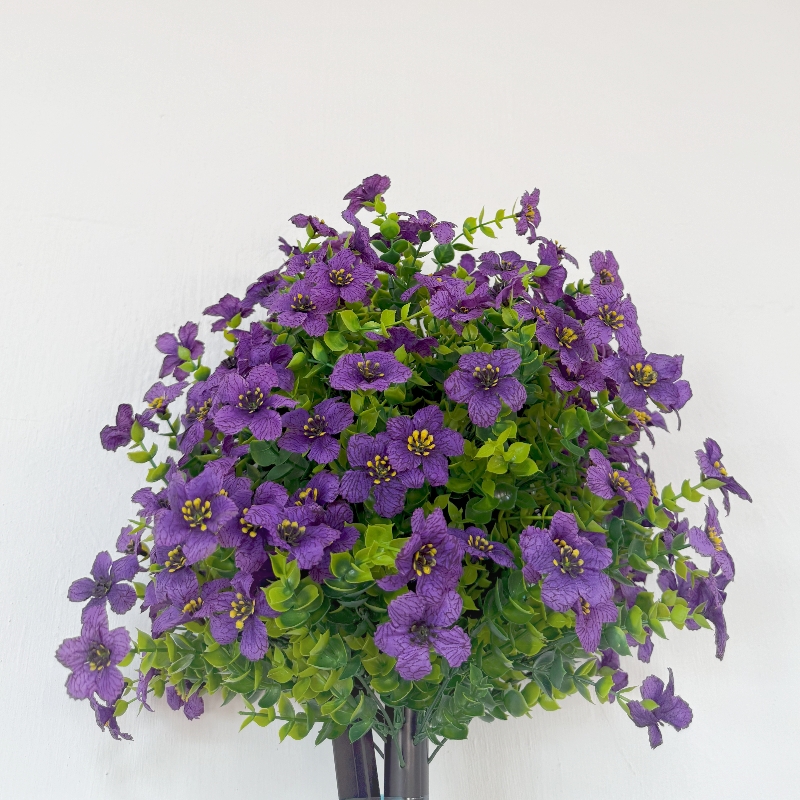 Artificial Eucalyptus Violet Flowers