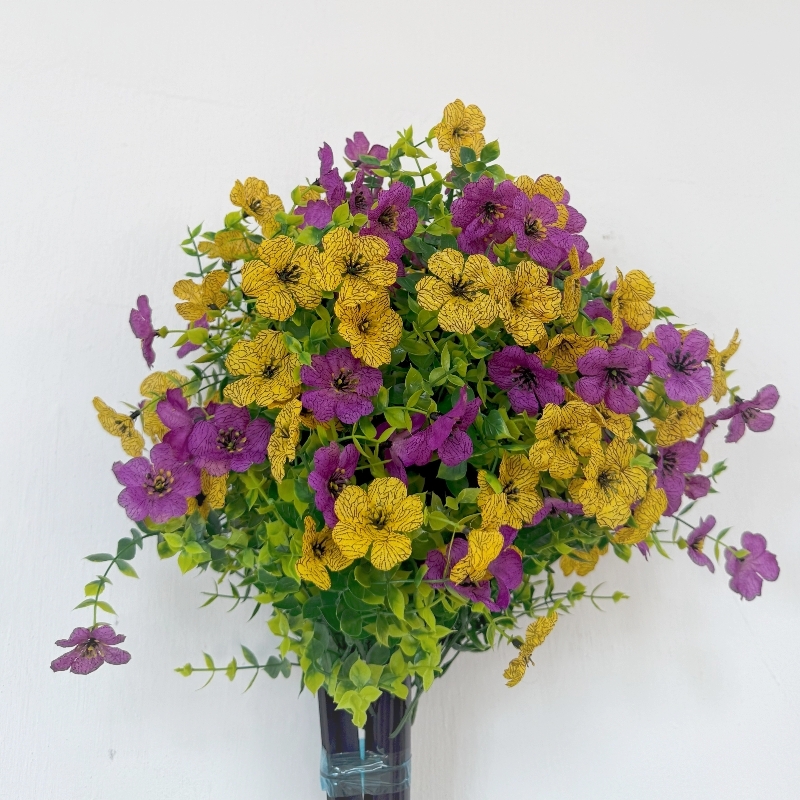 Artificial Eucalyptus Violet Flowers