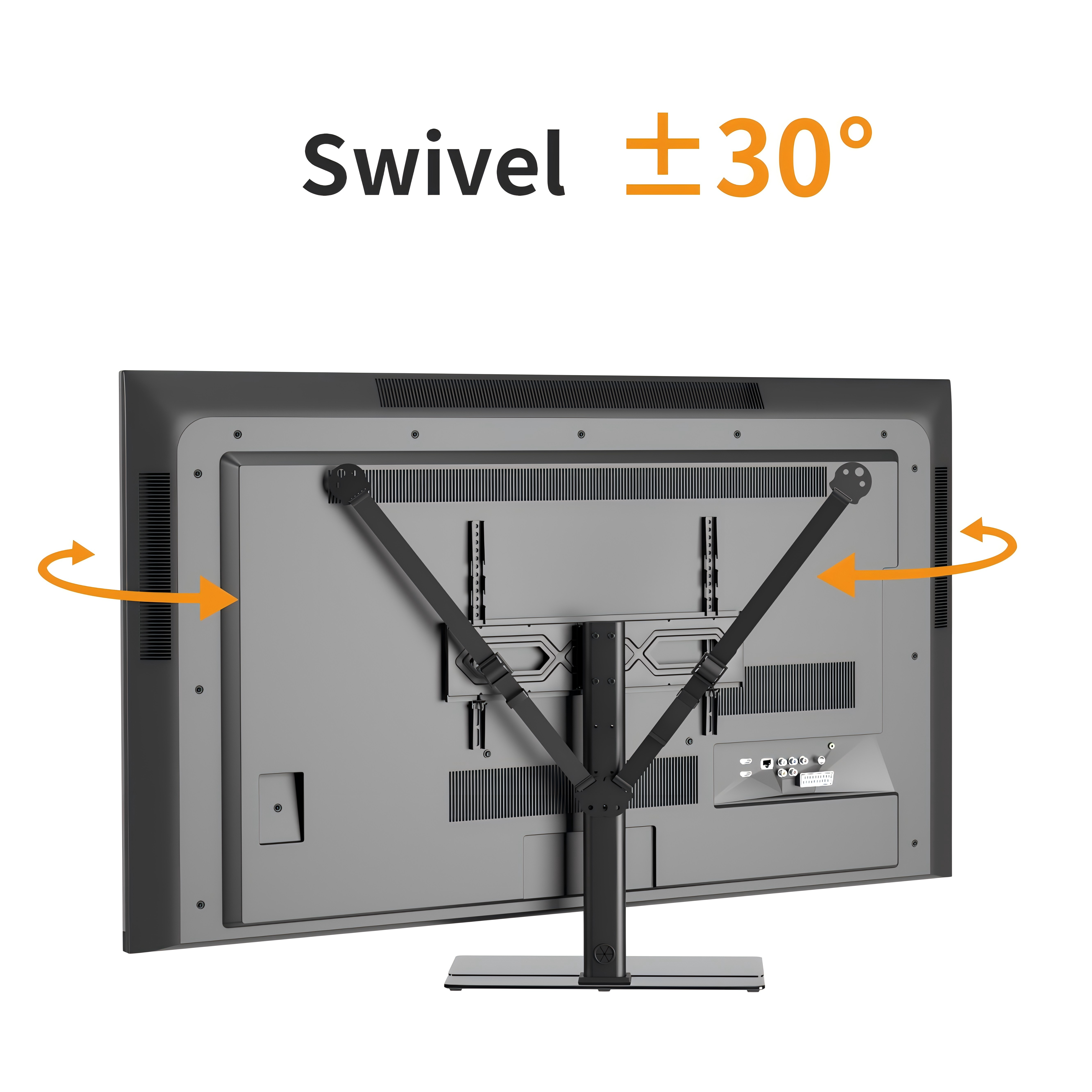 Tabletop TV Stand With Glass Base For 32-75'' TVs
