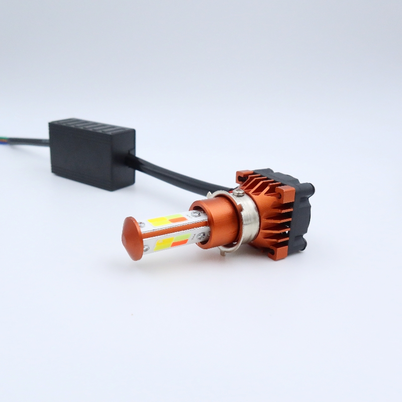 MC4 Motorcycle LED Bulbs With 4-Color High Low Beam 18W
