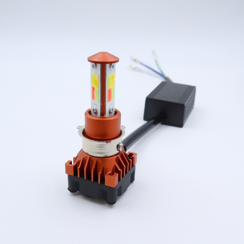 MC4 Motorcycle LED Bulbs With 4-Color High Low Beam 18W