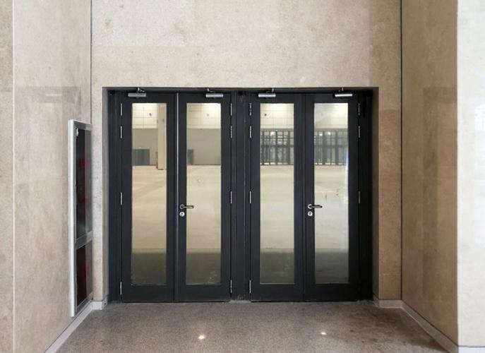 steel fire door with glass