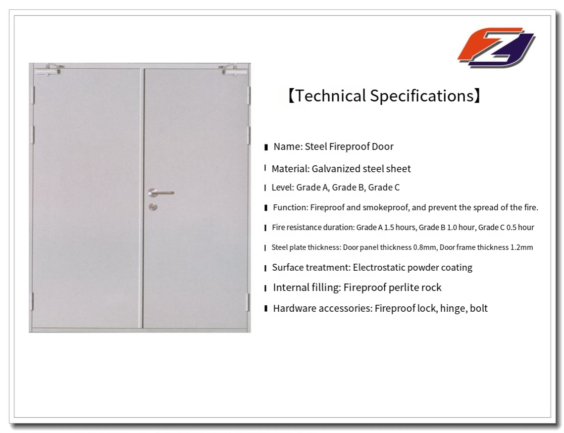 double steel fire door