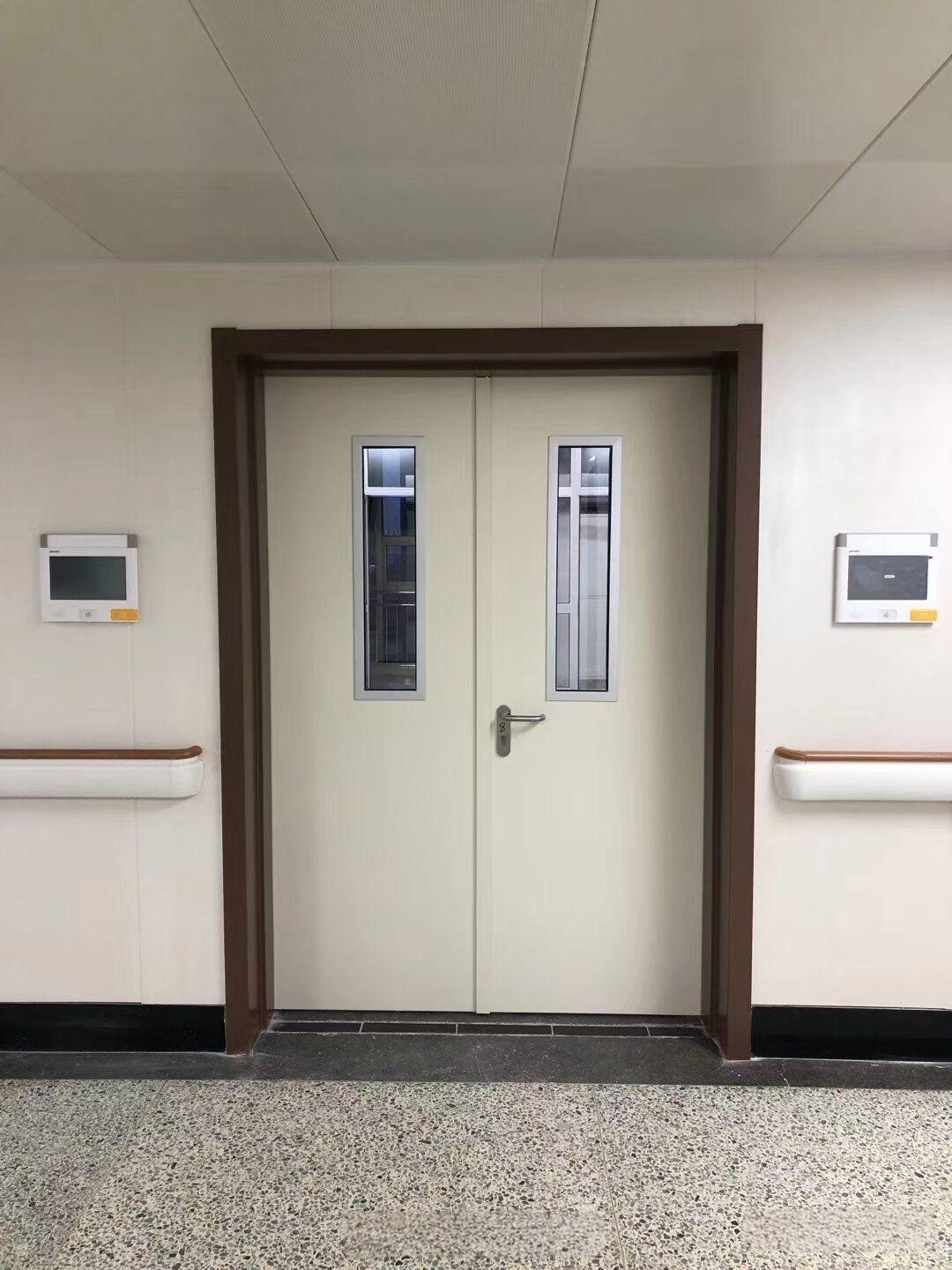 Steel double hospital door