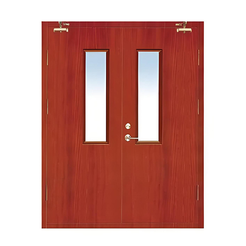 Double Leaf Wooden Fire Door with Window