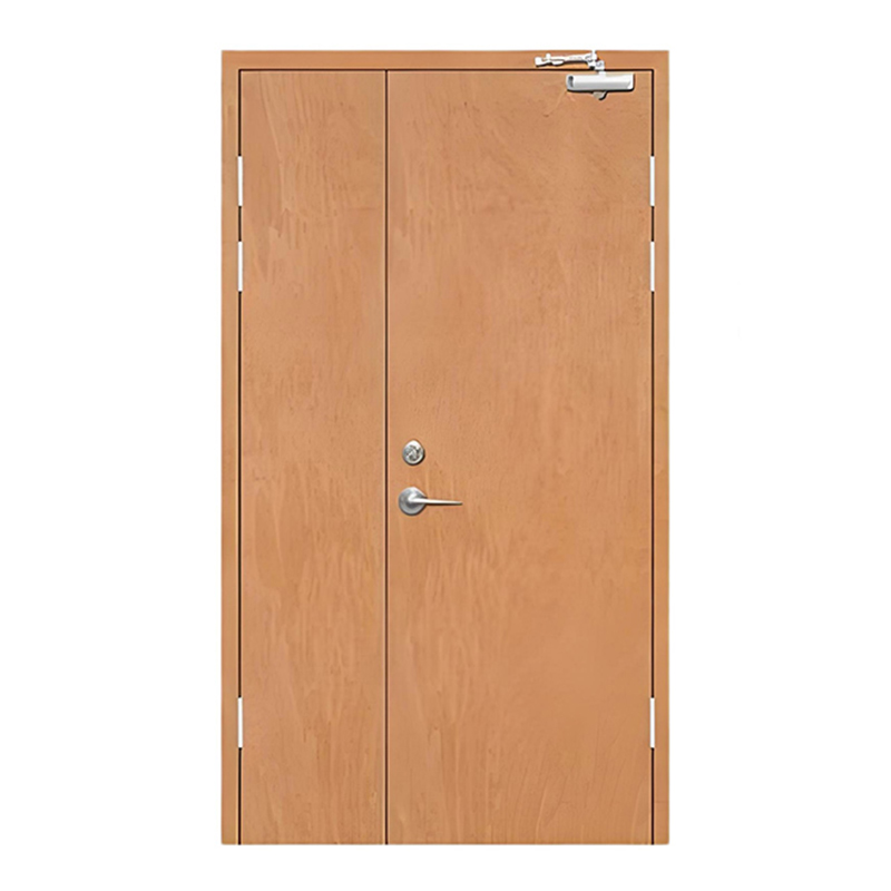 Unequal Double Leaf Wooden Fire Door
