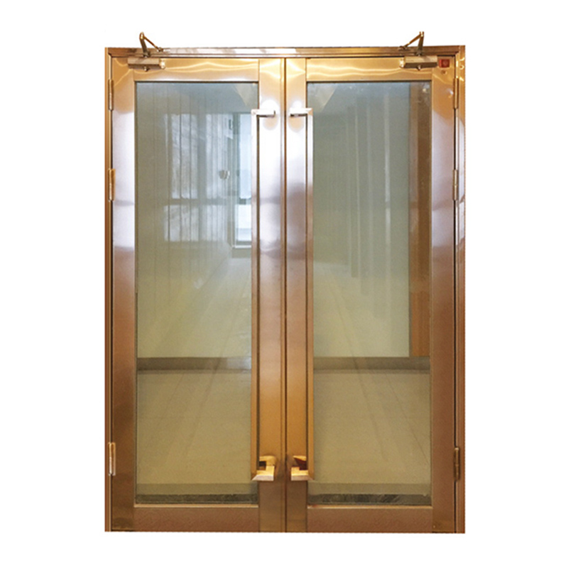 Rose Gold Steel Glass Fire Rated Door