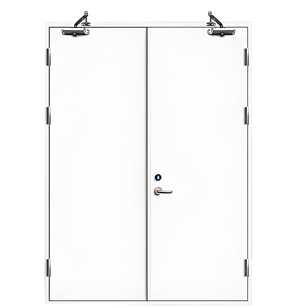 Qual é a espessura do aço para uma porta corta-fogo de classe B?