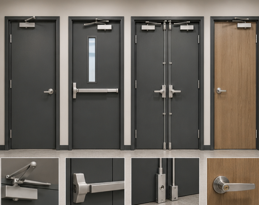 Cómo relacionar la certificación de herrajes para puertas cortafuegos con la clasificación de la puerta y el programa de la puerta.
