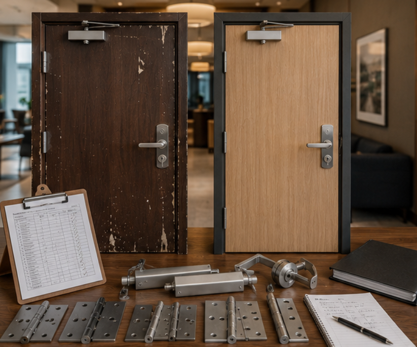 Cómo evitar reemplazos incorrectos de puertas cortafuegos en hoteles, apartamentos y edificios de oficinas