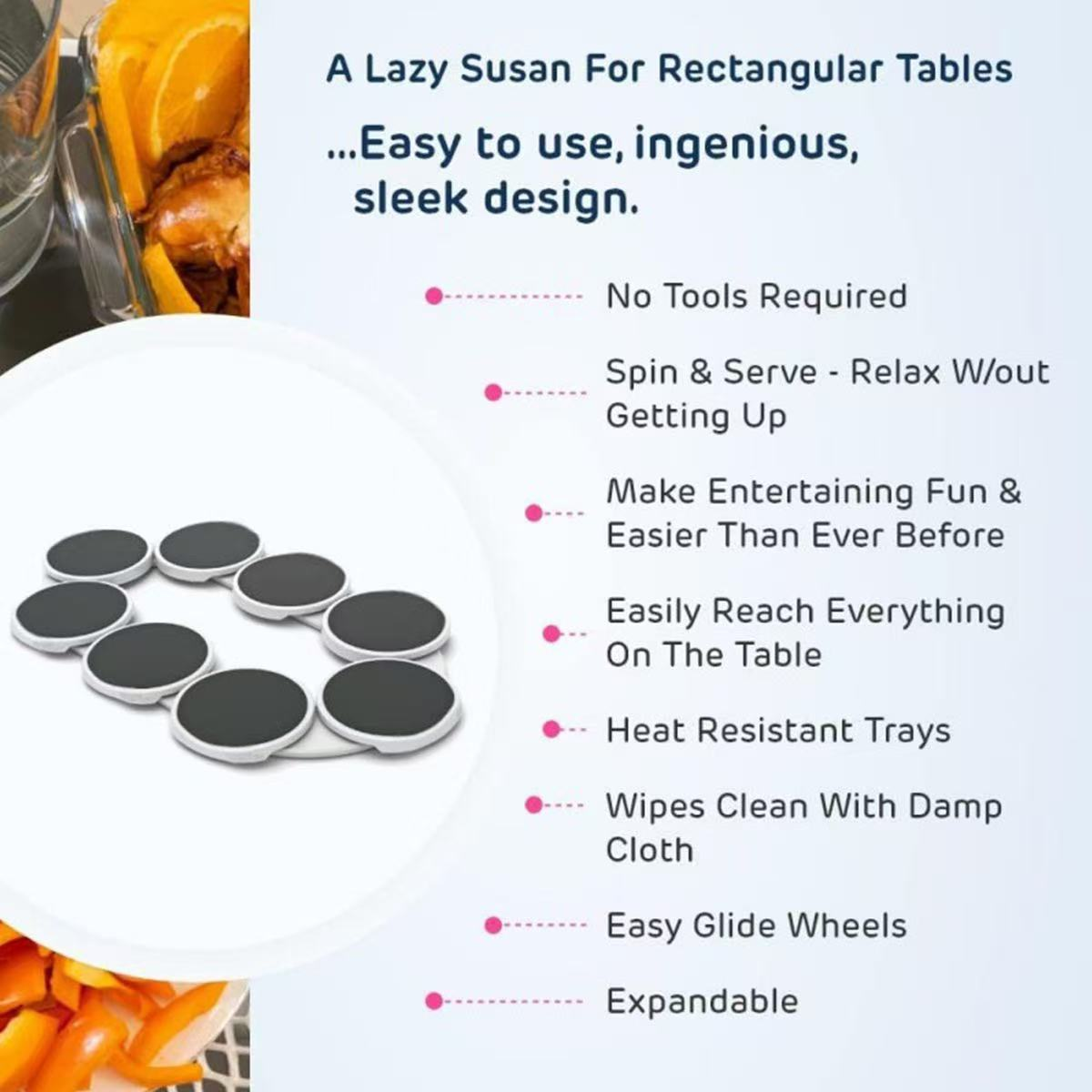 Dining Table Rotating Tray