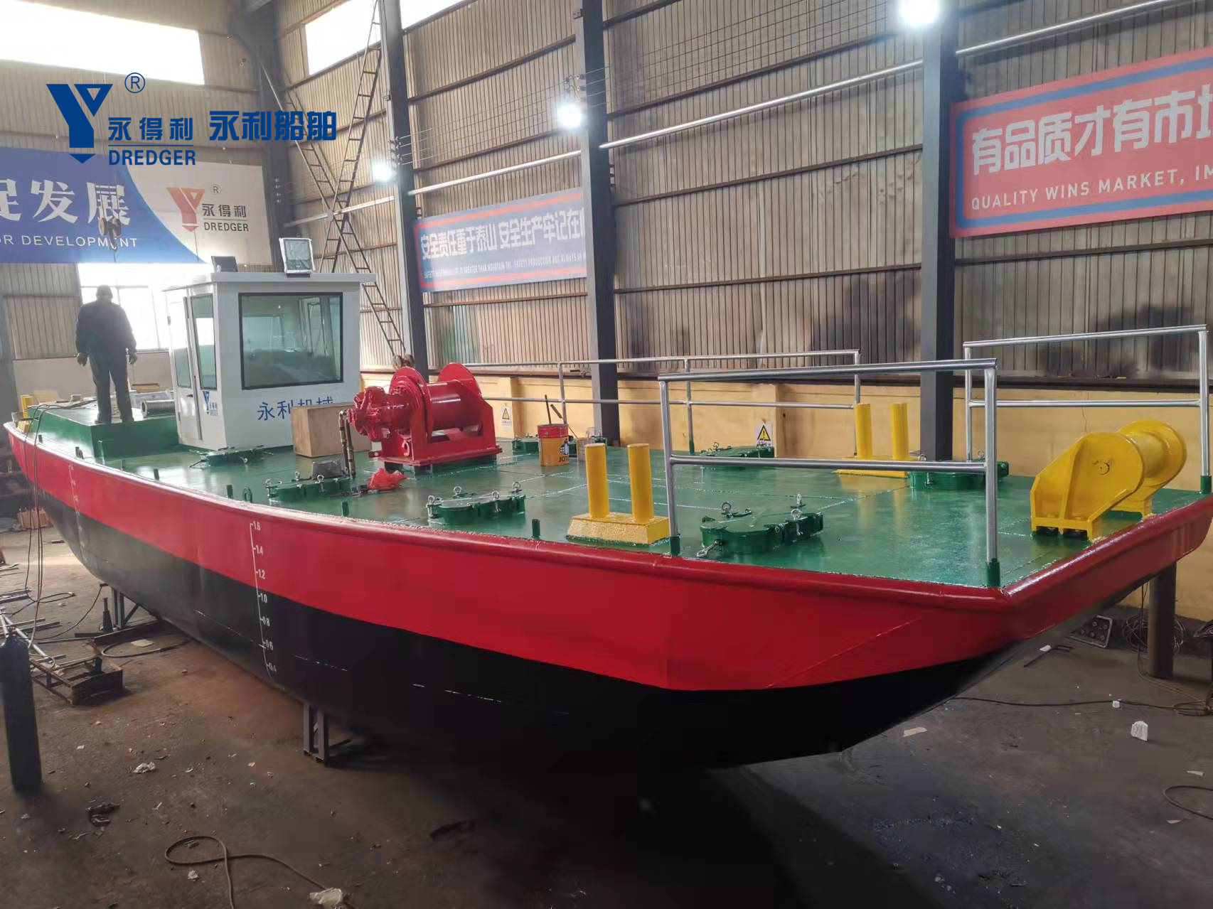 5.5 Tons Pulling Towing Force Self-Propelled Work Boat Tug Boat Service Boat for Dredger