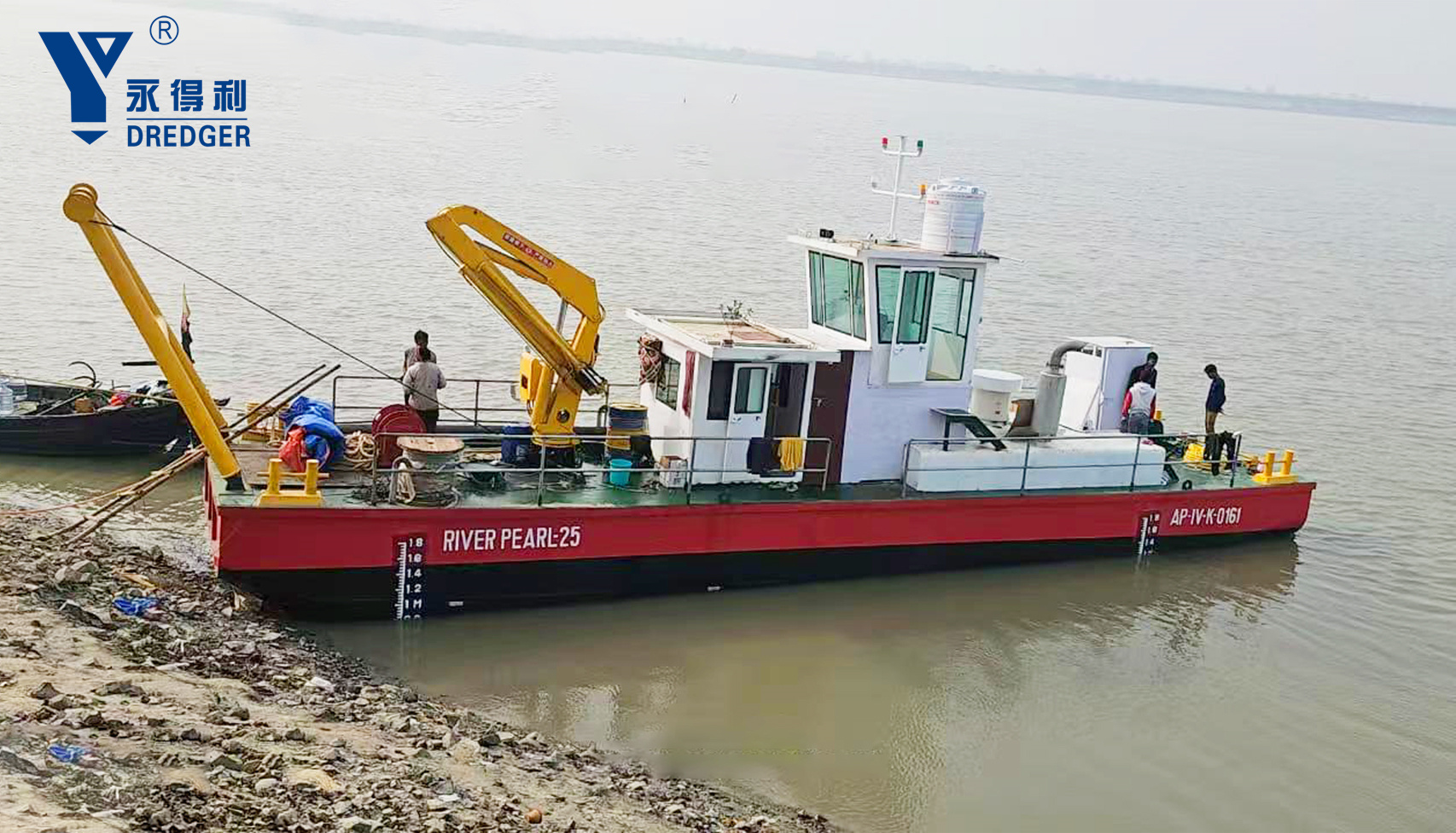 5.5 Tons Pulling Towing Force Self-Propelled Work Boat Tug Boat Service Boat for Dredger