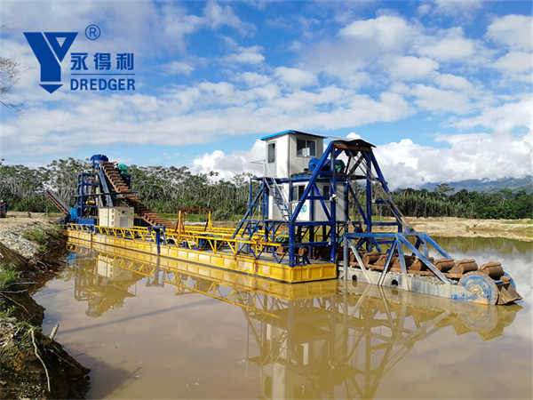 300TONS/H Dredging Depth 15m Bucket Chain Gold Dredger/Dredging Machine