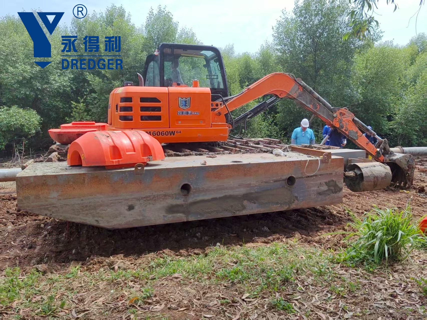 Multi-functional Amphibious Excavator Manufacturer/Amphibious Crawler Pontoon Undercarriage for Sale