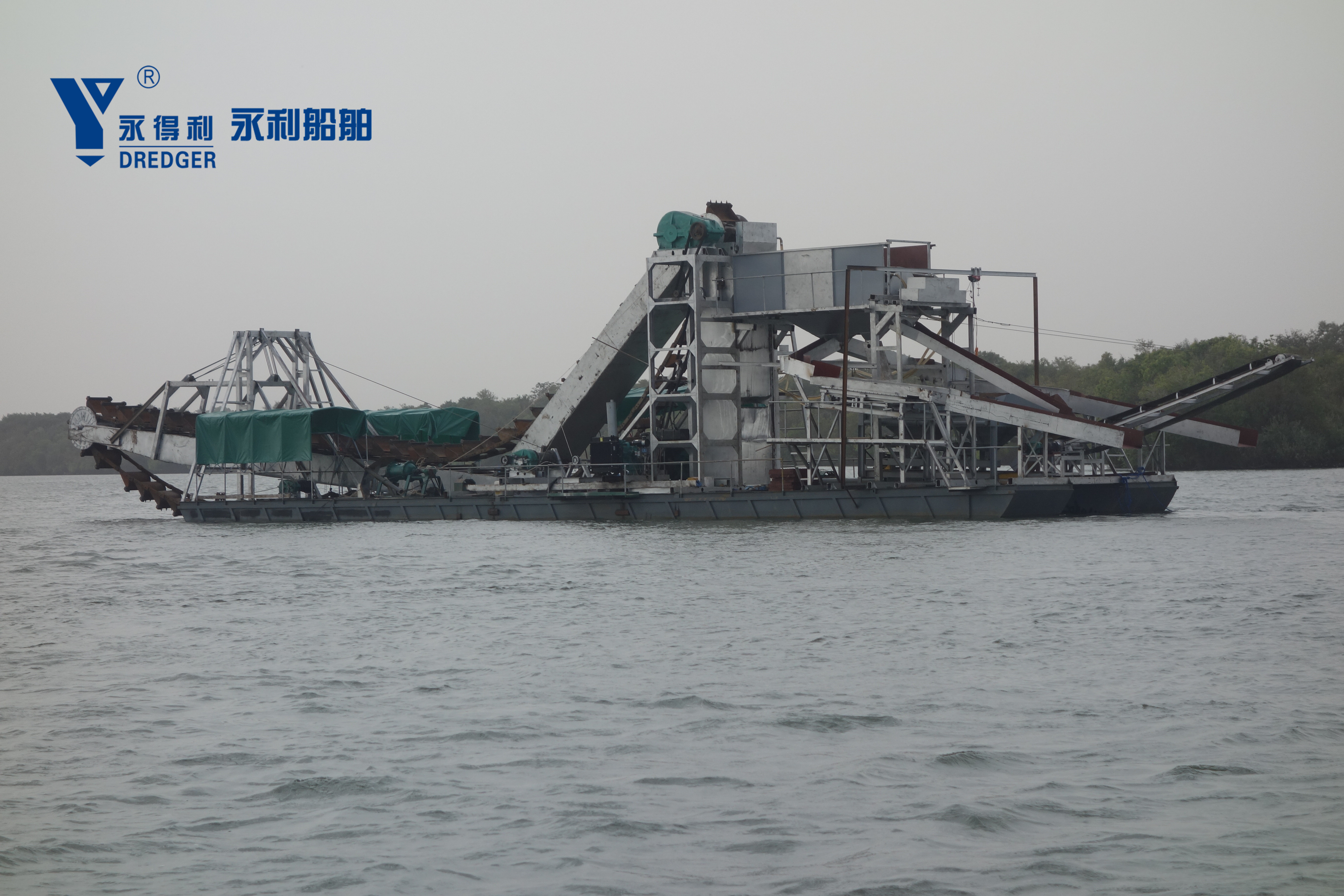 Gold and Diamond Bucket Chain Dredger