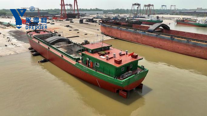 500Tons Self-propelled Deck Transport Barge for Transporting Sand/Heavy Equipment/Cargos