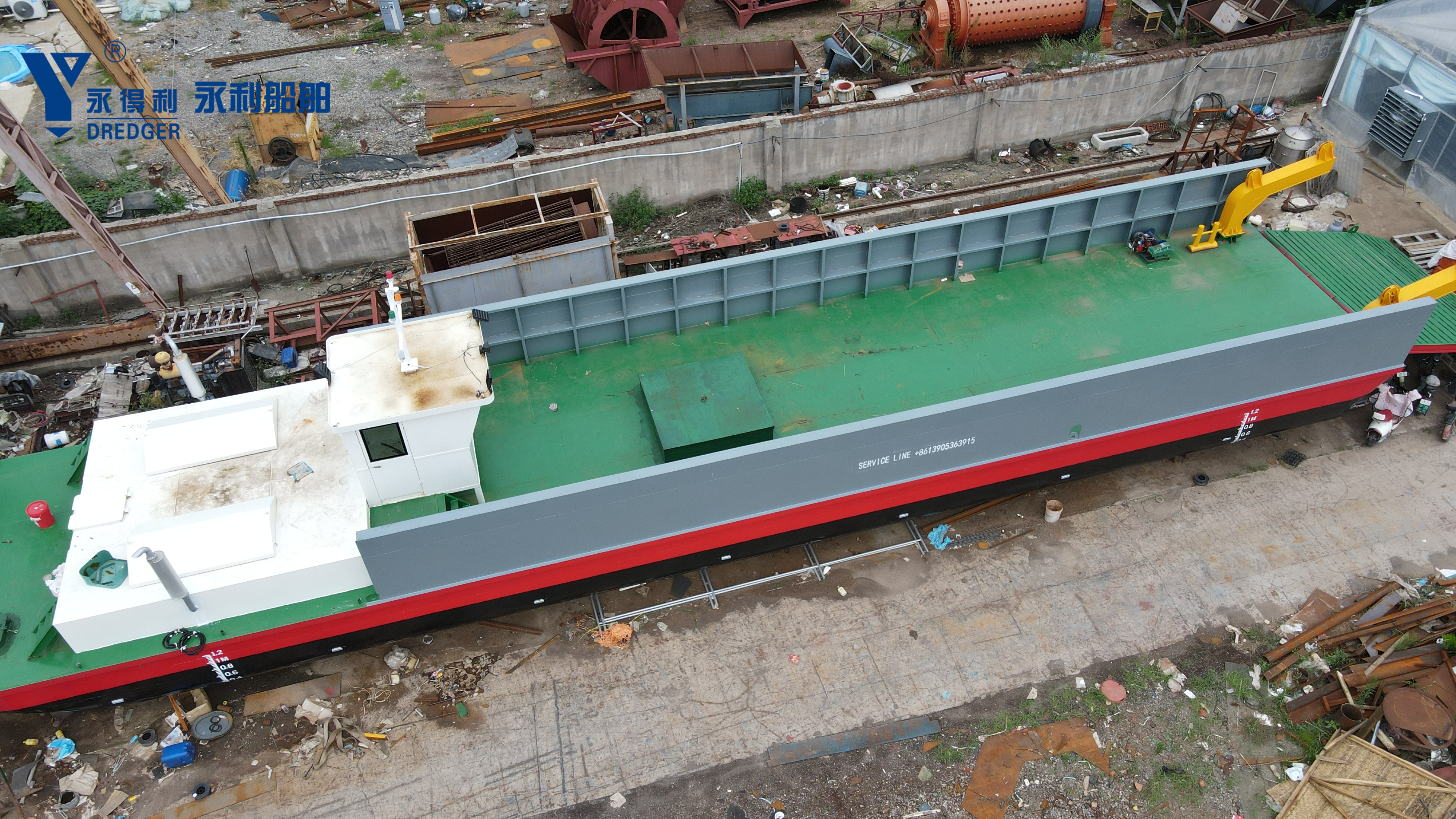 500Tons Self-propelled Deck Transport Barge for Transporting Sand/Heavy Equipment/Cargos