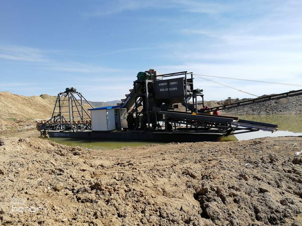 Bucket Chain Gold Dredger Are Just Finished Installing